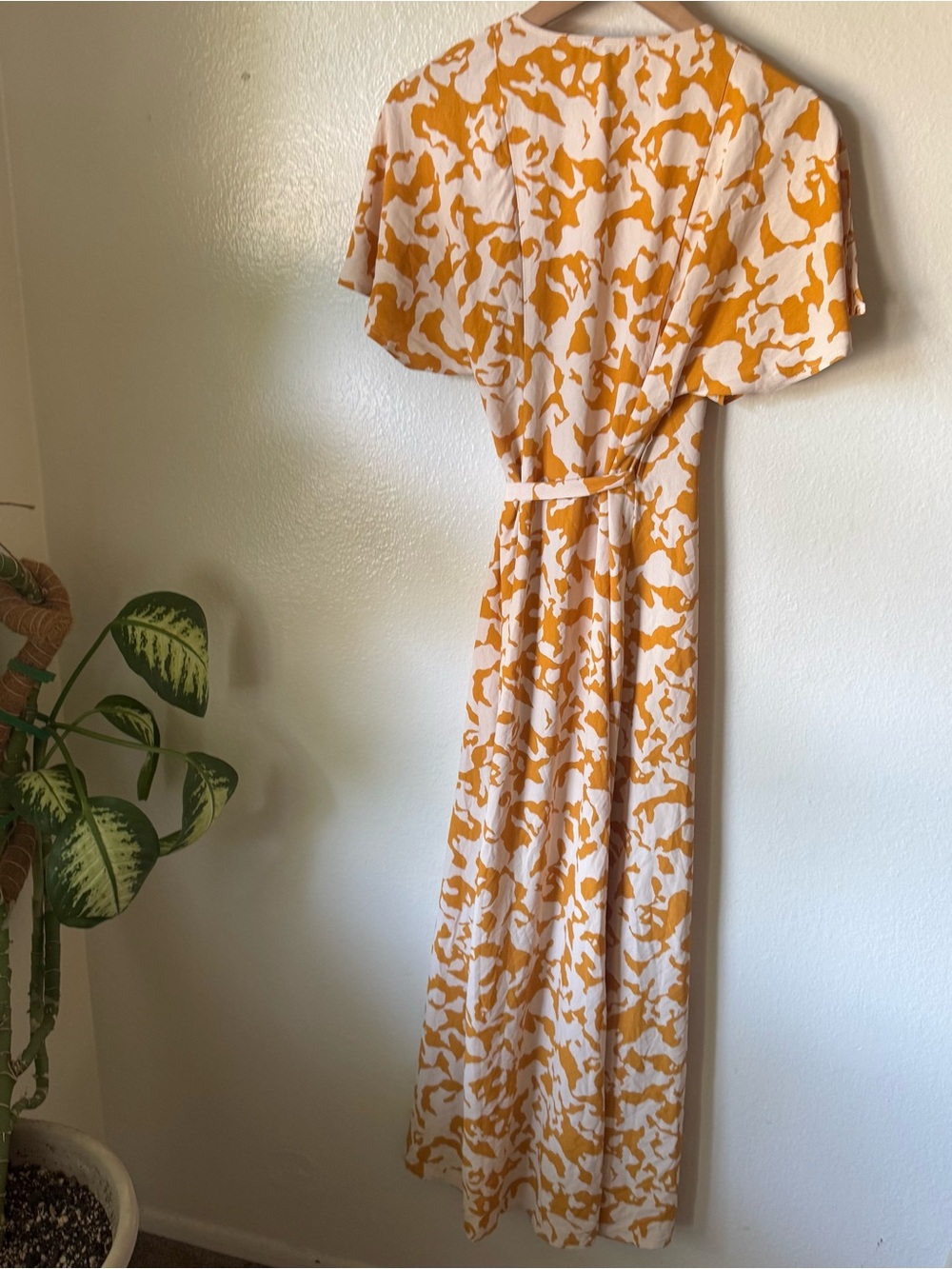 Lulus | Creative Type Mustard Yellow Multi Print Wrap Maxi Dress View 6